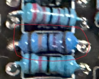 The problem resistor: Brown, red, black, orange, Brown