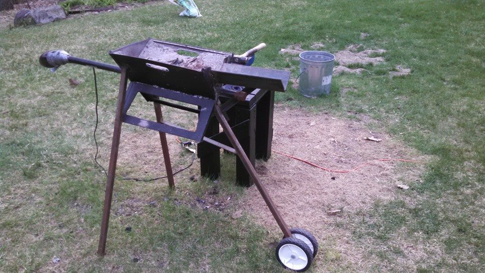 The forge My homemade forge. Janky looking